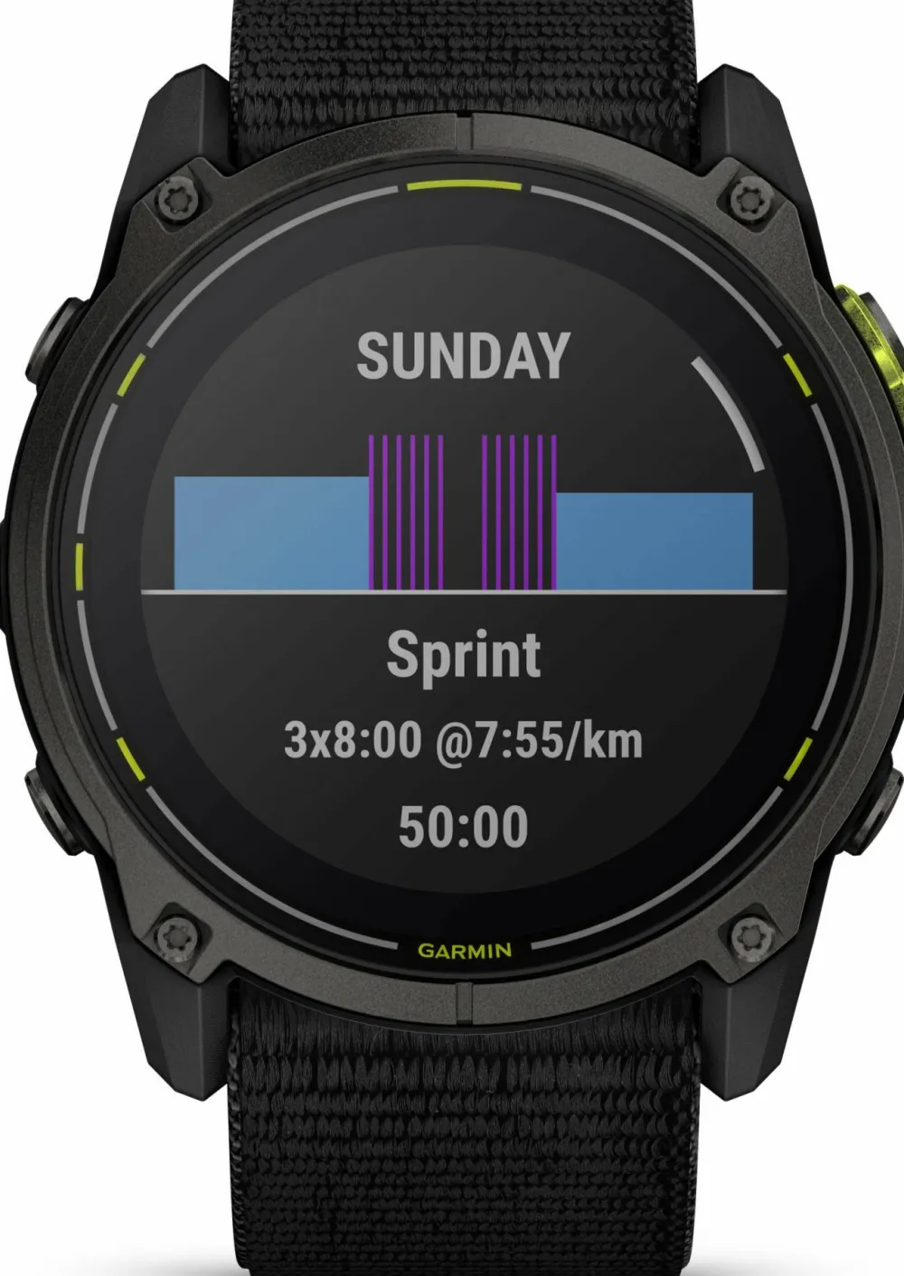New Enduro 3 Carbon Grey DLC Titanium/Black UltraFit Nylon Strap Träning