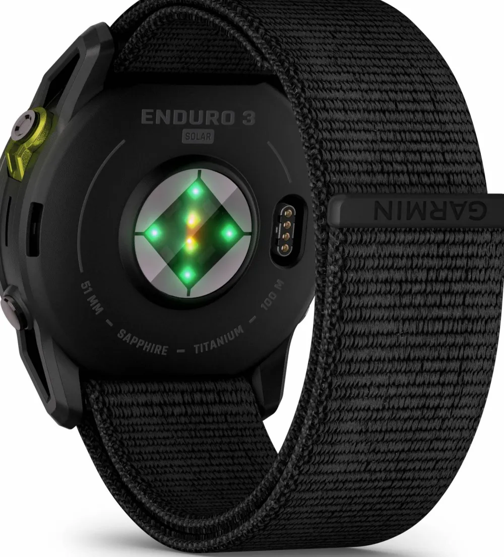 New Enduro 3 Carbon Grey DLC Titanium/Black UltraFit Nylon Strap Träning