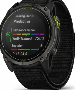 Garmin Enduro 3 Carbon Grey DLC Titanium/Black UltraFit Nylon Strap