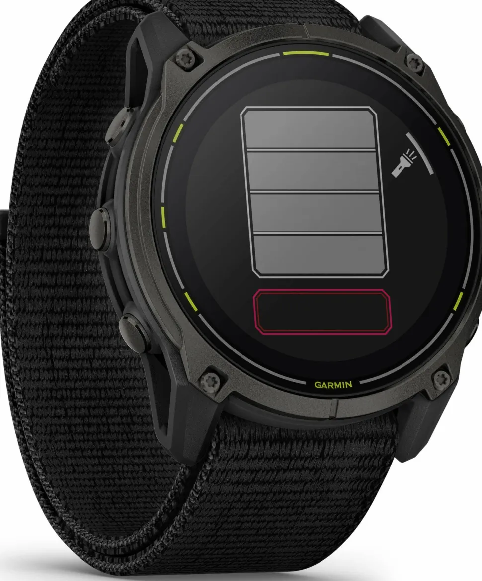 Garmin Enduro 3 Carbon Grey DLC Titanium/Black UltraFit Nylon Strap