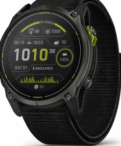 Garmin Enduro 3 Carbon Grey DLC Titanium/Black UltraFit Nylon Strap