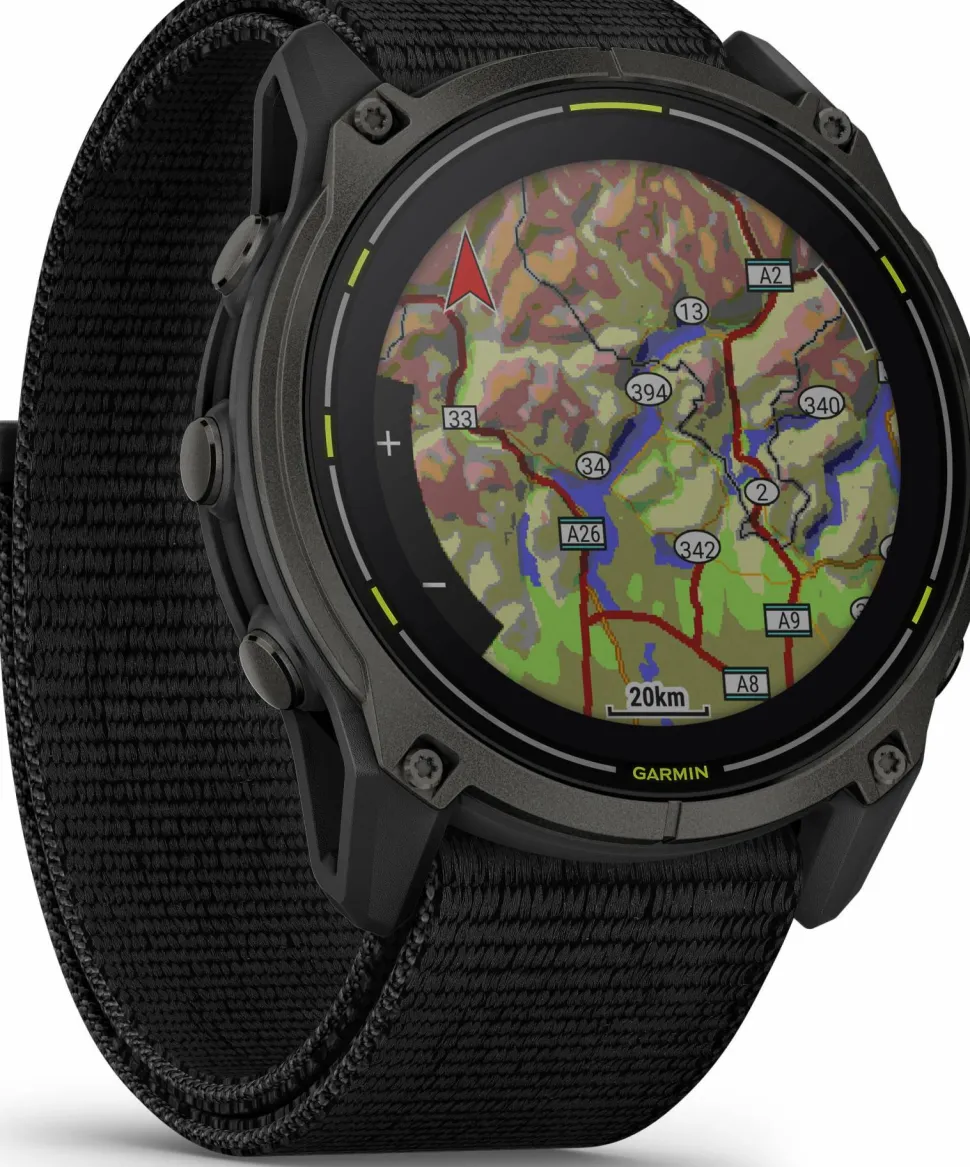 Garmin Enduro 3 Carbon Grey DLC Titanium/Black UltraFit Nylon Strap