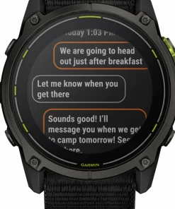 Garmin Enduro 3 Carbon Grey DLC Titanium/Black UltraFit Nylon Strap