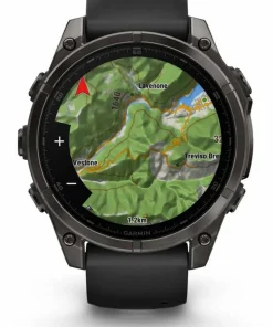 Best Fenix 8 Amoled 47mm, Sapphire Carbon Gray DLC Titanium - Black/Pebble Grey Silicone Strap Elektronik|Löpning