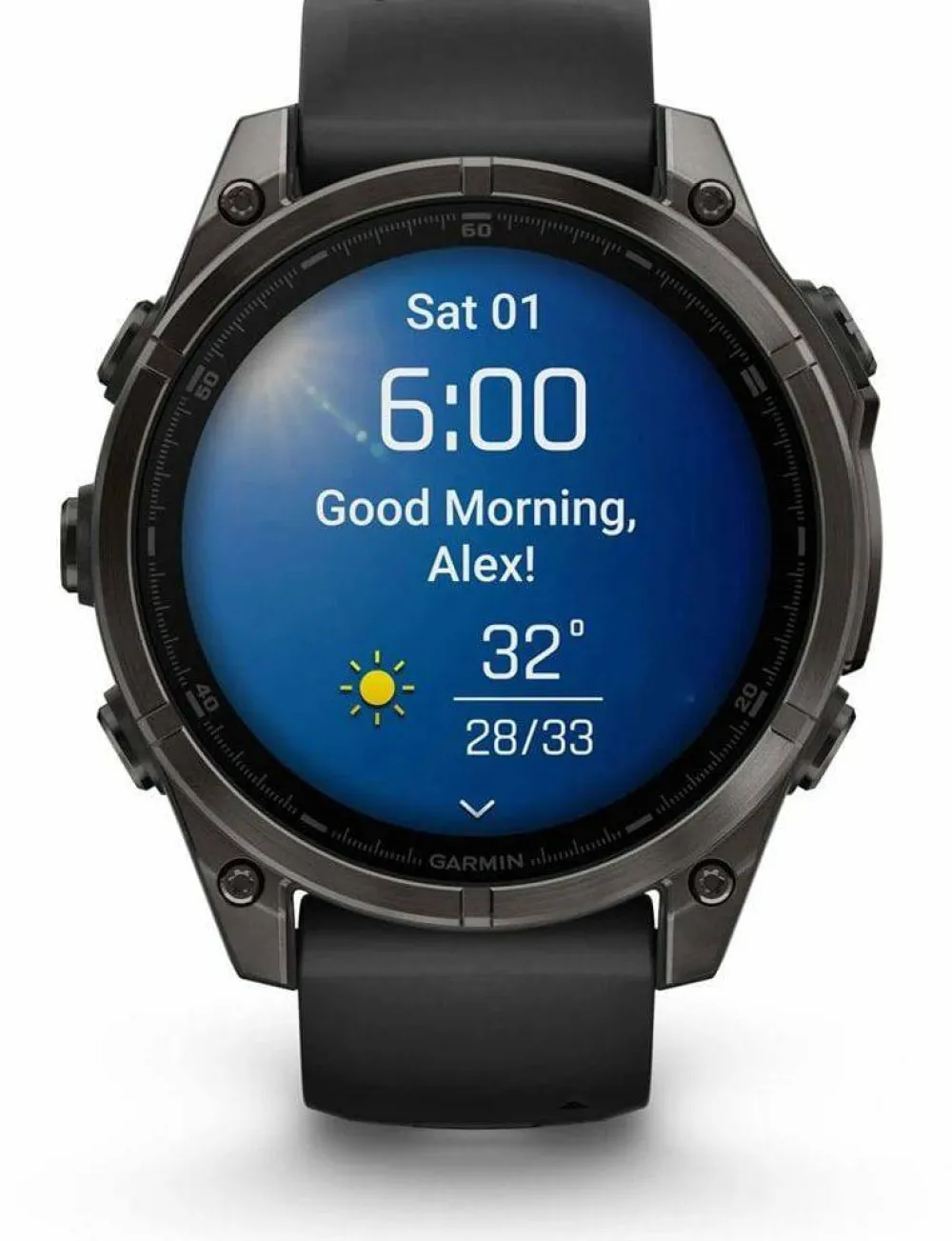 Best Fenix 8 Amoled 47mm, Sapphire Carbon Gray DLC Titanium - Black/Pebble Grey Silicone Strap Elektronik|Löpning
