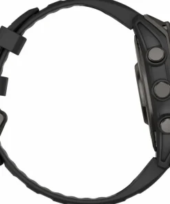 Best Fenix 8 Amoled 47mm, Sapphire Carbon Gray DLC Titanium - Black/Pebble Grey Silicone Strap Elektronik|Löpning