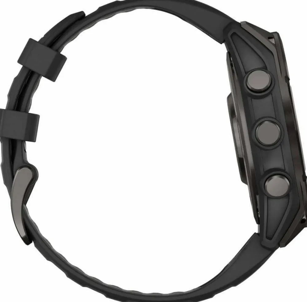 Best Fenix 8 Amoled 47mm, Sapphire Carbon Gray DLC Titanium - Black/Pebble Grey Silicone Strap Elektronik|Löpning