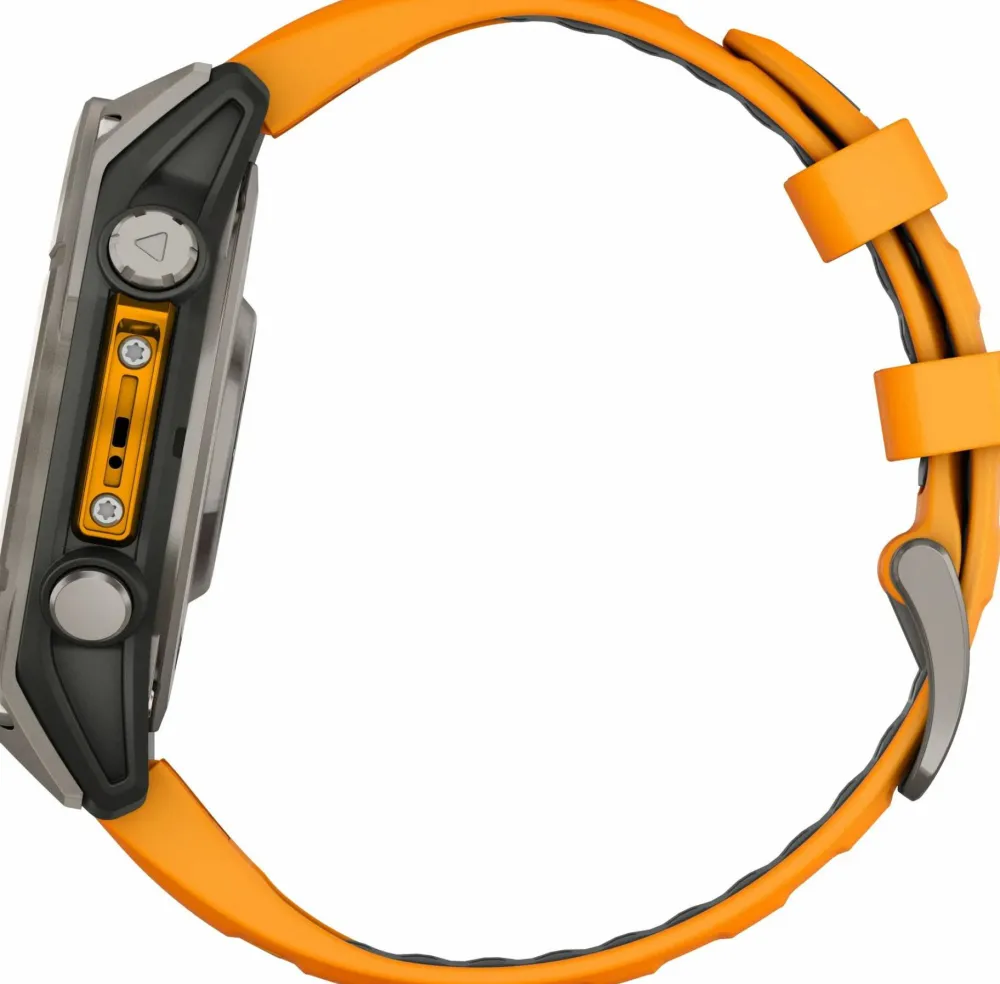 New Fenix 8 Amoled 47mm, Sapphire Titanium - Spark Orange/Graphite Silicone Strap Elektronik