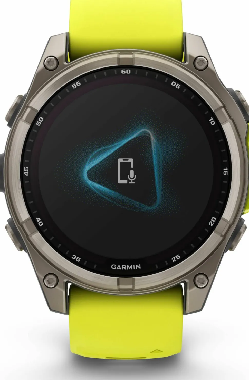 Garmin Fenix 8 Solar 47mm, Sapphire Solar Titanium - Amp Yellow/Graphite Silicone Strap