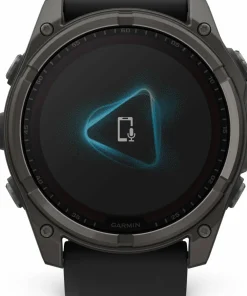 Garmin Fenix 8 Solar 51mm, Sapphire Solar Carbon Gray DLC Titanium - Black/Pebble Grey Silicone Strap Sale