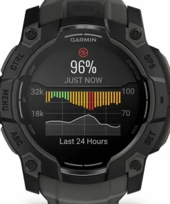 Garmin Instinct 3 AMOLED, 50mm Black Bezel With Charcoal Band Outlet