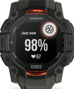 Garmin Instinct 3 Solar, 50 mm Black Bezel With Charcoal Band