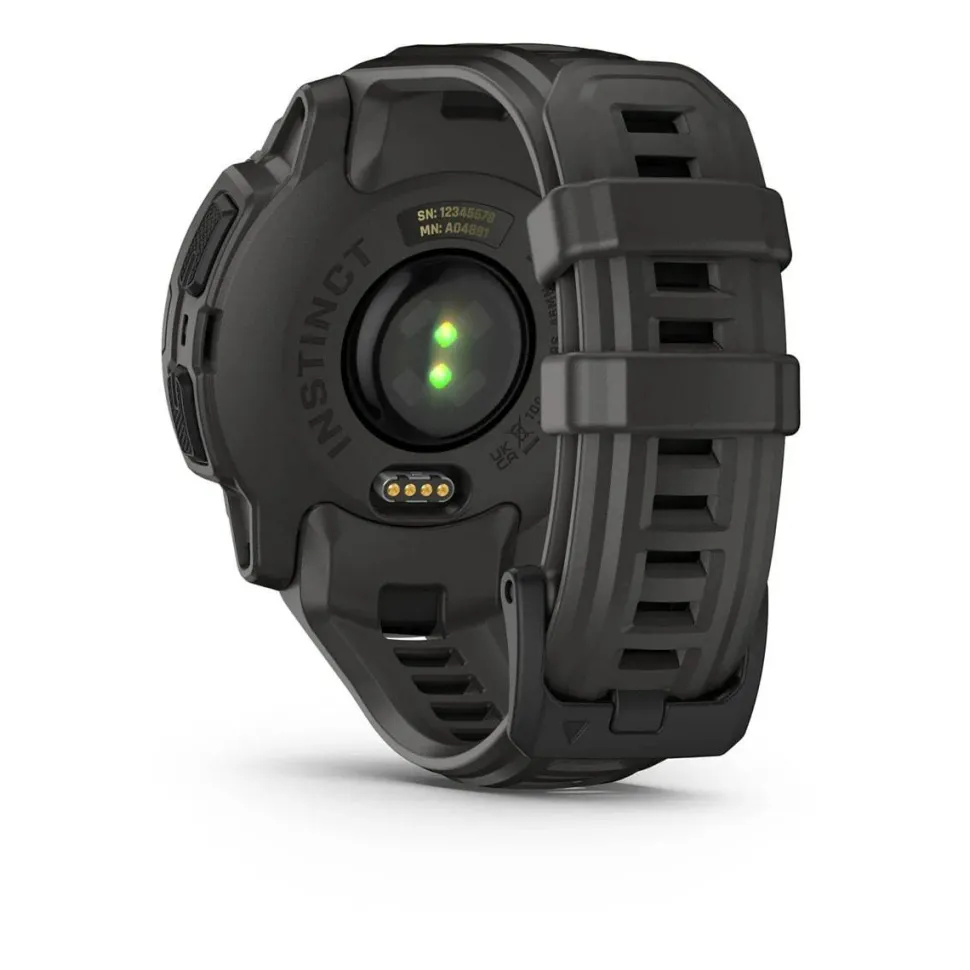 Garmin Instinct E, 45 Mm Black Bezel With Charcoal Band
