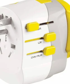 Hot Worldwide Adaptor + Twin USB-A Elektronik