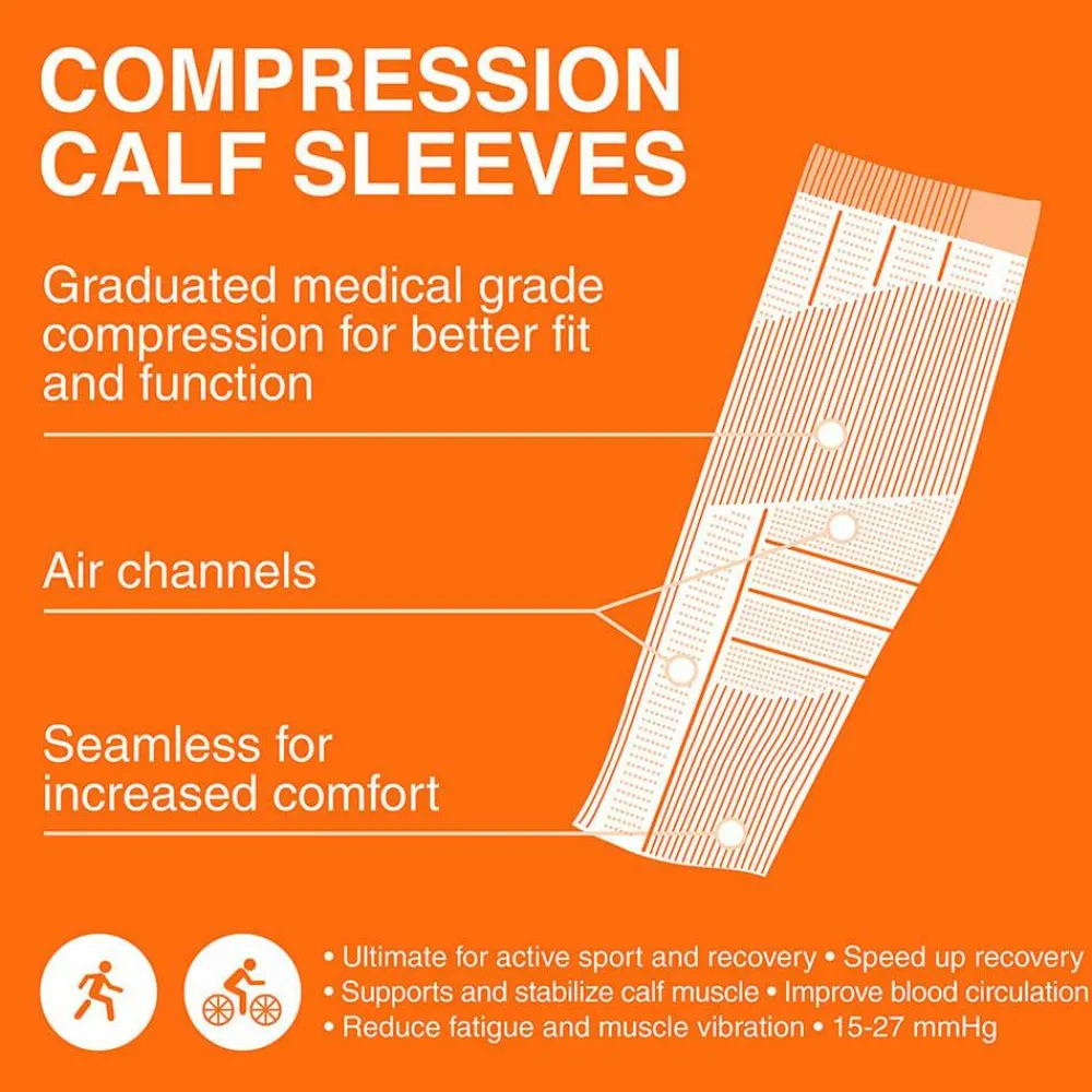 Gococo Compression Calf Sleeves Black Discount