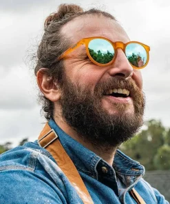 Goodr Sunglasses Freshly Baked Man Buns Dark Yellow