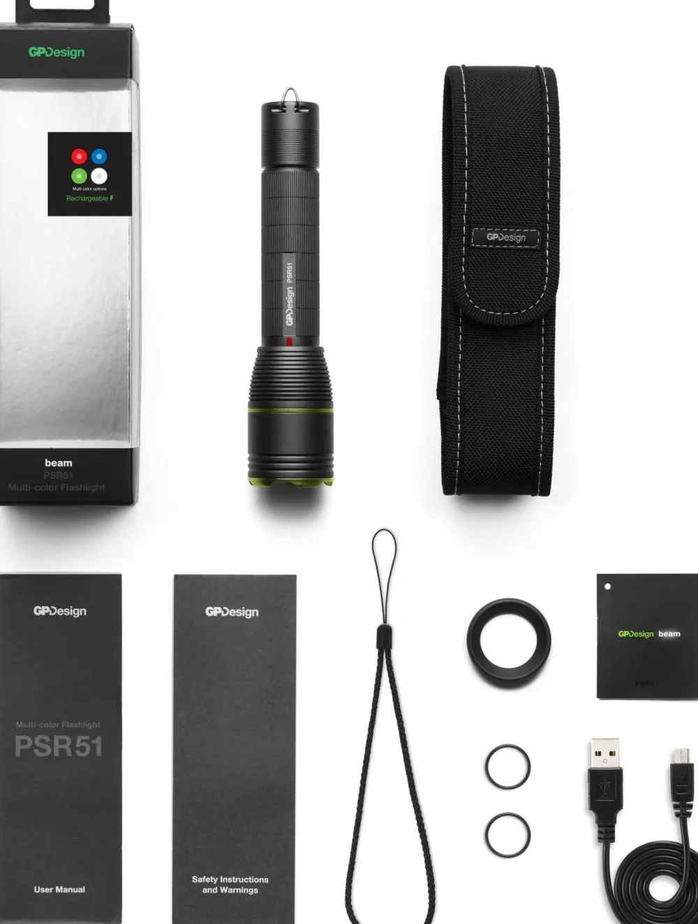 Outlet GP Design beam Rechargeable Multi-Colour - PSR51 Nocolour Elektronik|Lampor & Lyktor