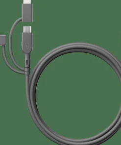 GP Batterier GP Essential Cable 3-in-1 USB-A To MicroUSB +USB-C + Lightning 1m Grey Clearance