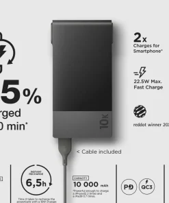 GP Batterier GP Powerbank M2 10000 mAh Black Grey New