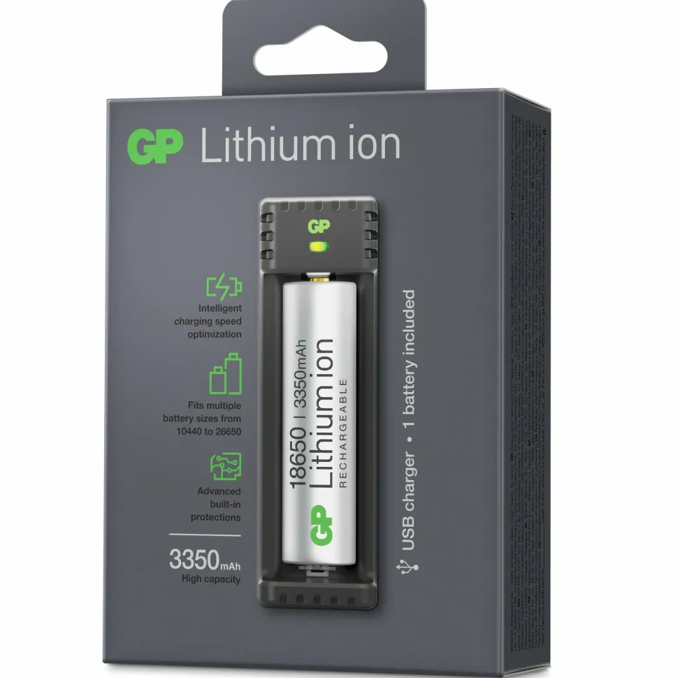 GP Batterier GP-Battery Li-ion 1 Slot Charger Black/Silver
