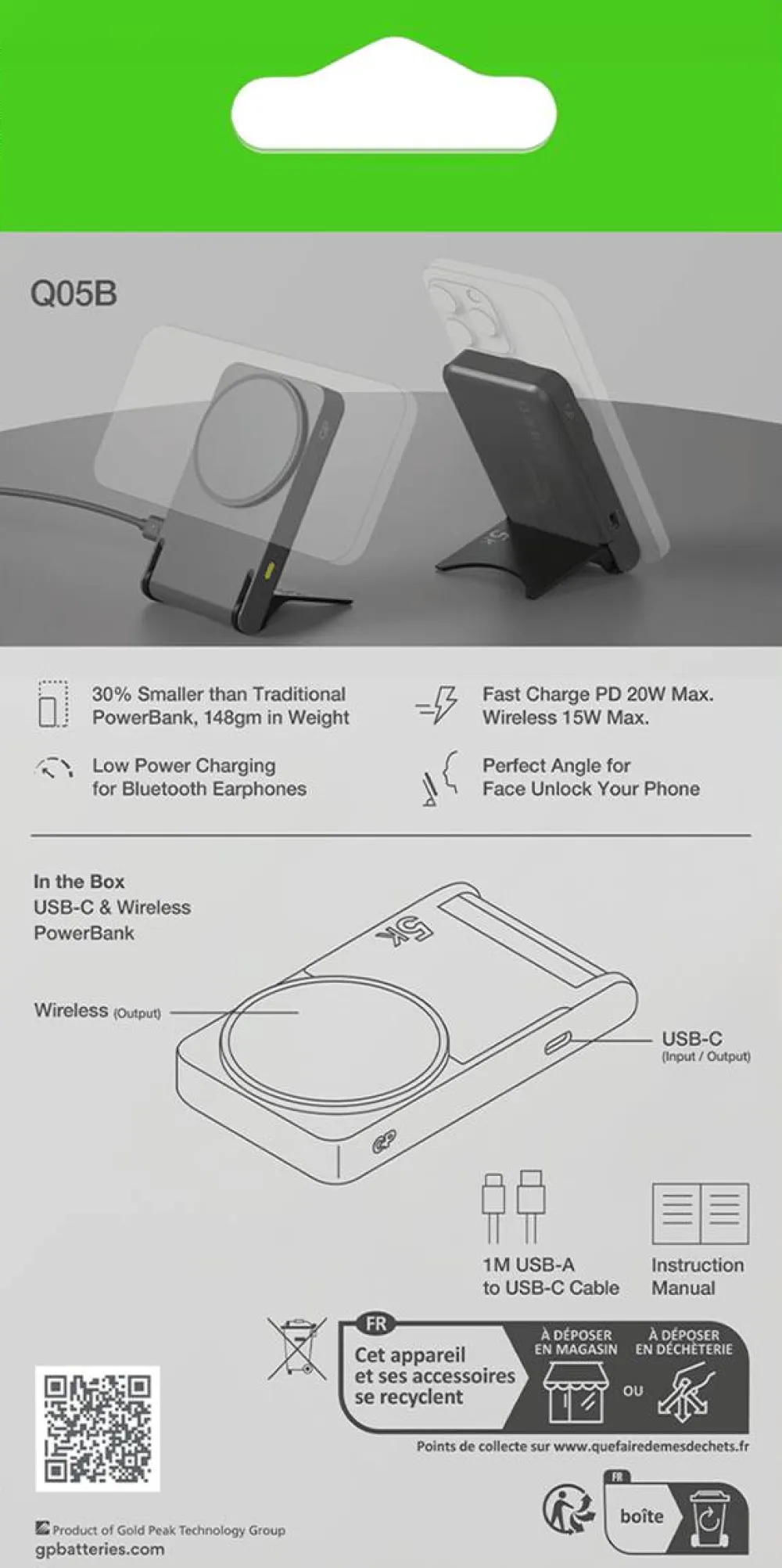 Magnetic Safe 2-In-1 Wireless Powerbank 5000 mAh Elektronik