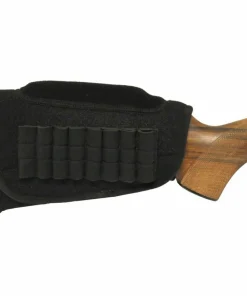 Grey Oak Buttplate Riser with Cartridge Holder Black