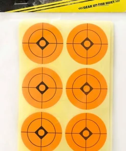 Grey Oak Shooting Target Stickers 38mm Orange Best