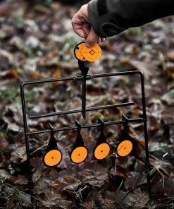 Grey Oak Shooting Target Stickers 38mm Orange Best
