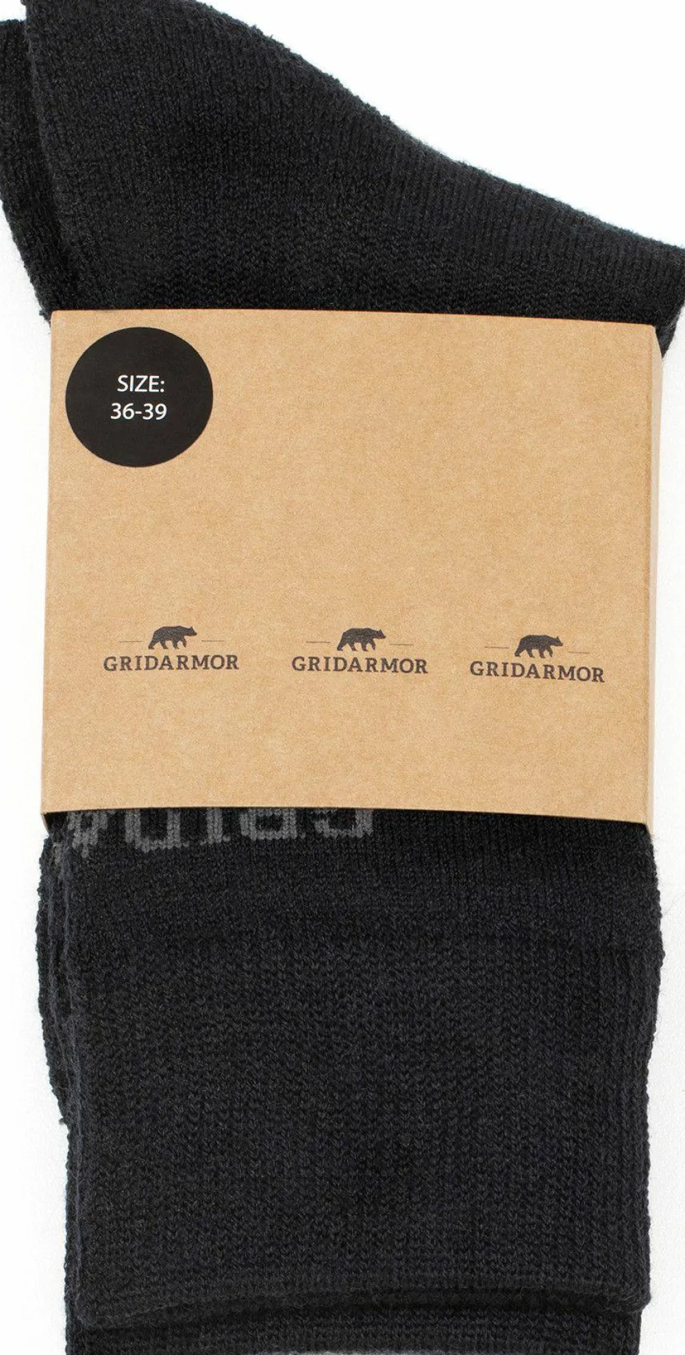 Gridarmor Hiking Wool Sock G2 Black Beauty New