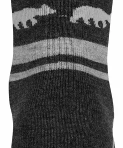 Gridarmor Striped Bear Merino Socks Dark Grey Melange Outlet