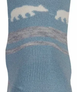 Gridarmor Striped Bear Merino Socks Blue Shadow