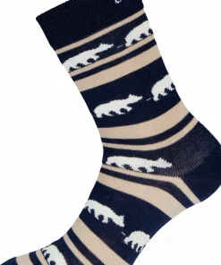 Sale Striped Bear Merino Socks Damstrumpor