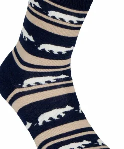 Sale Striped Bear Merino Socks Damstrumpor