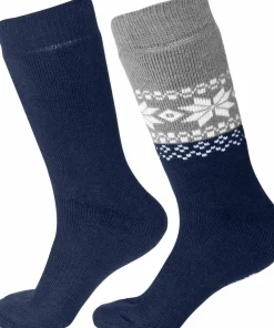 Gridarmor Unisex Alpacka Wool Heritage Socks 2-pack Navy Blazer Discount