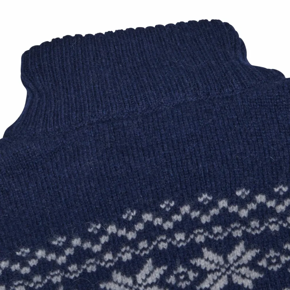 Best Women's Snøkrystall Half Zip Ullgenser Light Grey/Dark Navy/White Damtröjor & Skjortor