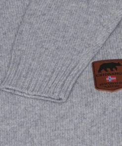 Best Women's Snøkrystall Half Zip Ullgenser Light Grey/Dark Navy/White Damtröjor & Skjortor