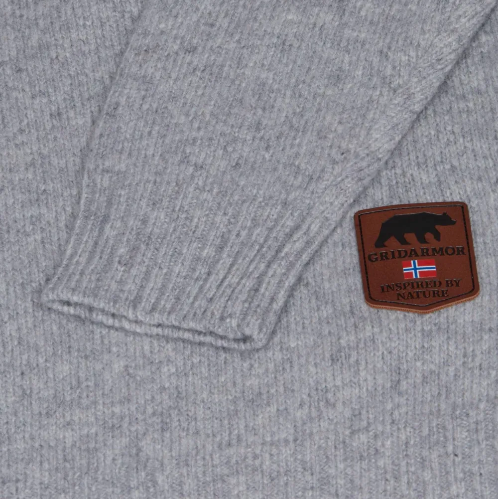 Best Women's Snøkrystall Half Zip Ullgenser Light Grey/Dark Navy/White Damtröjor & Skjortor