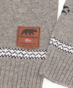 Gridarmor Women's Snøstjerne Full Zip Ullgenser Mid Grey Melange New