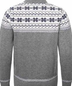 Gridarmor Women's Snøstjerne Full Zip Ullgenser Mid Grey Melange New
