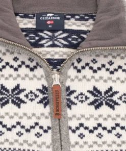 Gridarmor Women's Snøstjerne Full Zip Ullgenser Mid Grey Melange New