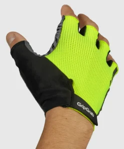 Gripgrab Expert RC Max Padded Short Finger Summer Gloves Yellow Hi-Vis