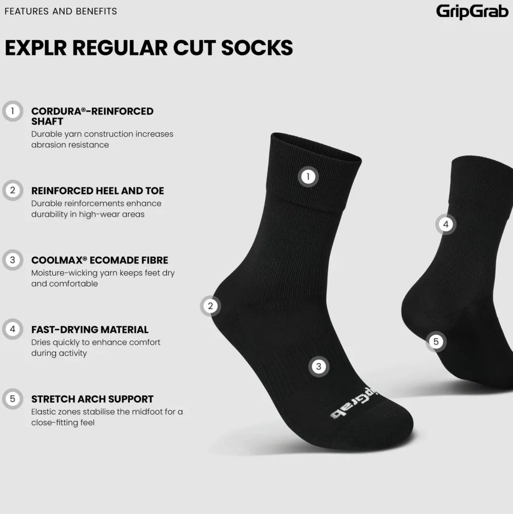 Gripgrab EXPLR Regular Cut Socks Black Online