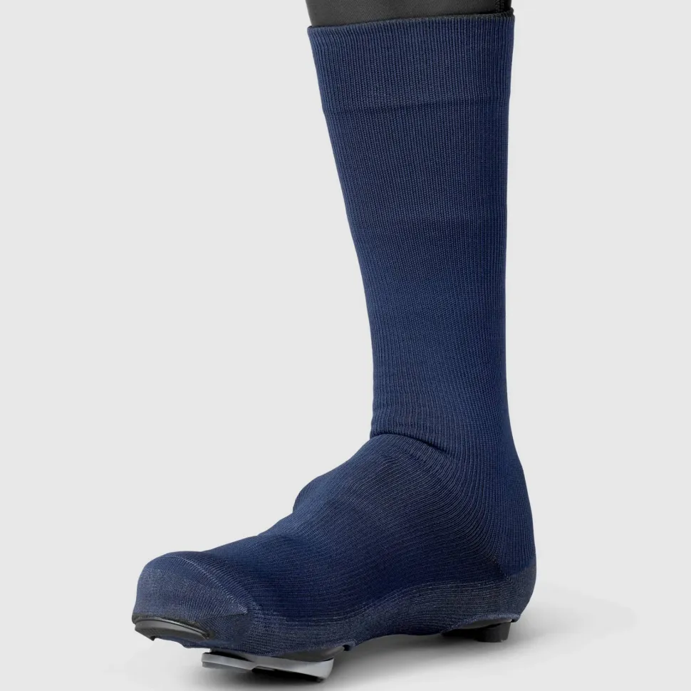 Gripgrab Flandrien Waterproof Knitted Road Shoe Covers Navy Blue