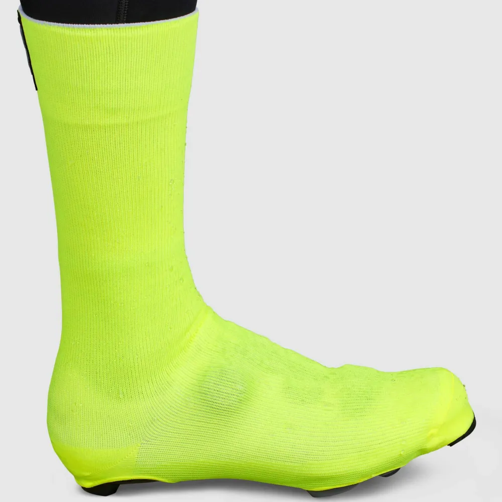 Gripgrab Flandrien Waterproof Knitted Road Shoe Covers Yellow Hi-Vis Sale