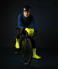 Gripgrab Flandrien Waterproof Knitted Road Shoe Covers Yellow Hi-Vis Sale