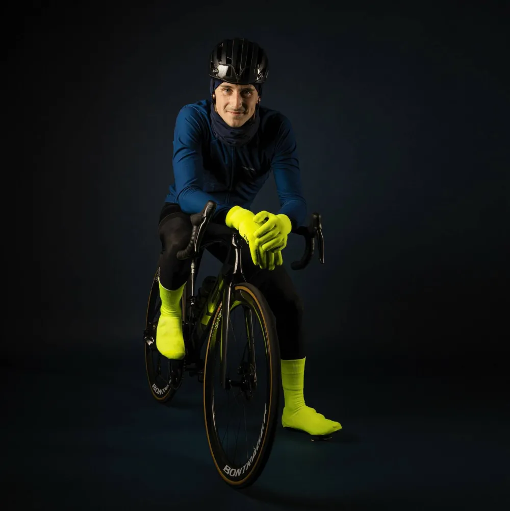 Gripgrab Flandrien Waterproof Knitted Road Shoe Covers Yellow Hi-Vis Sale