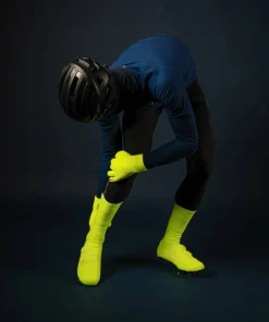 Gripgrab Flandrien Waterproof Knitted Road Shoe Covers Yellow Hi-Vis Sale