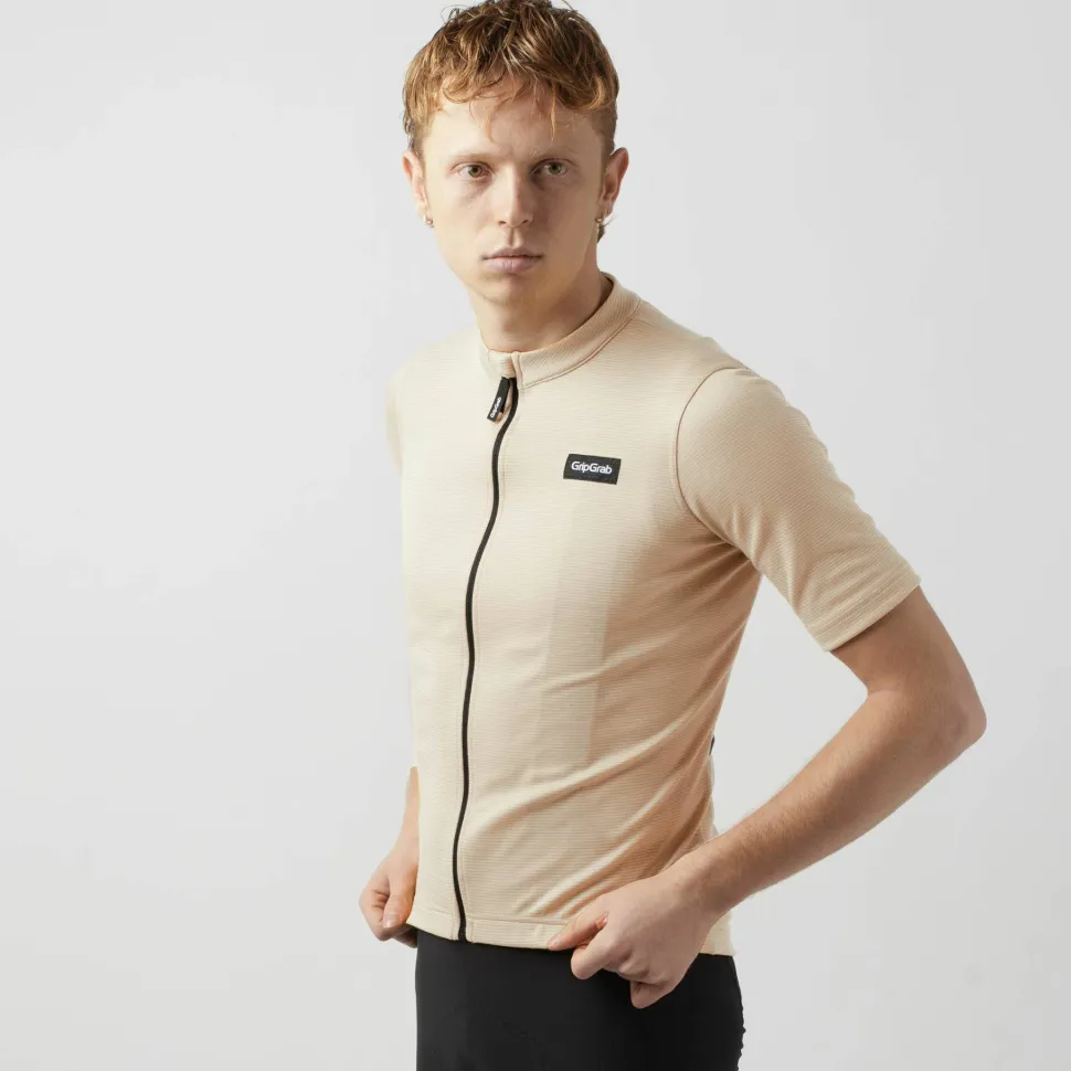 Gripgrab Men's GripGrab EXPLR Merinotech Short Sleeve Jersey Beige