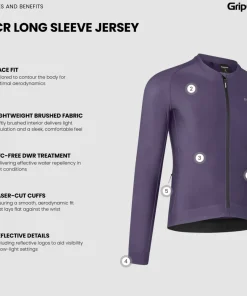 Gripgrab Men's Pacr Long Sleeve Jersey Purple Outlet