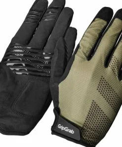Gripgrab Ride Lite Padded Full Finger Summer Gloves Olive Green Hot